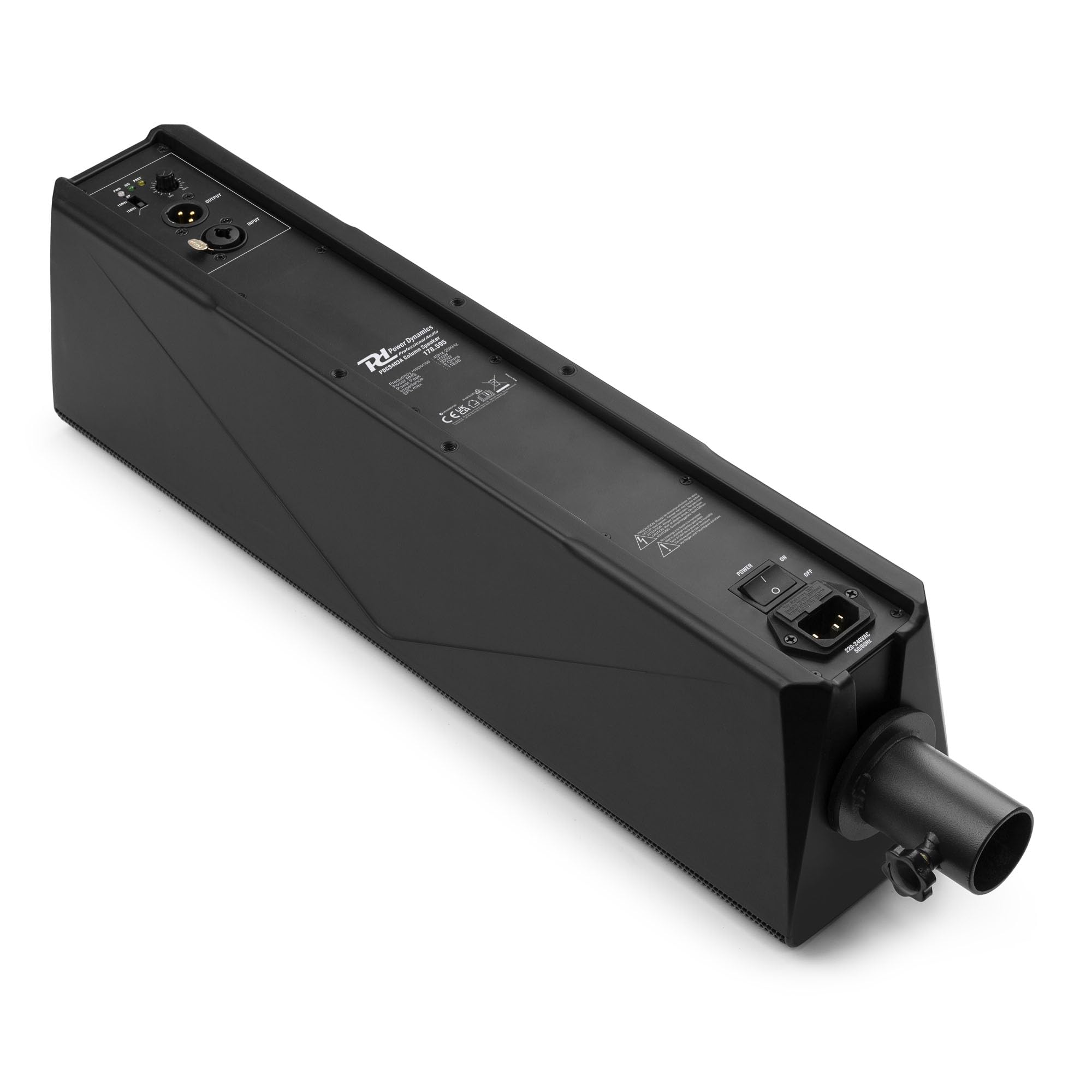 Power Dynamics PDCS403A PA Anlage – 260W Aktiv Lautsprecher – 4X 3 Tieftöner & 1" Neodym-Hochtöner – PA System mit Verstärker, DJ Lautsprecher, PA Lautsprecher Aktiv, Musikbox Groß – Schwarz