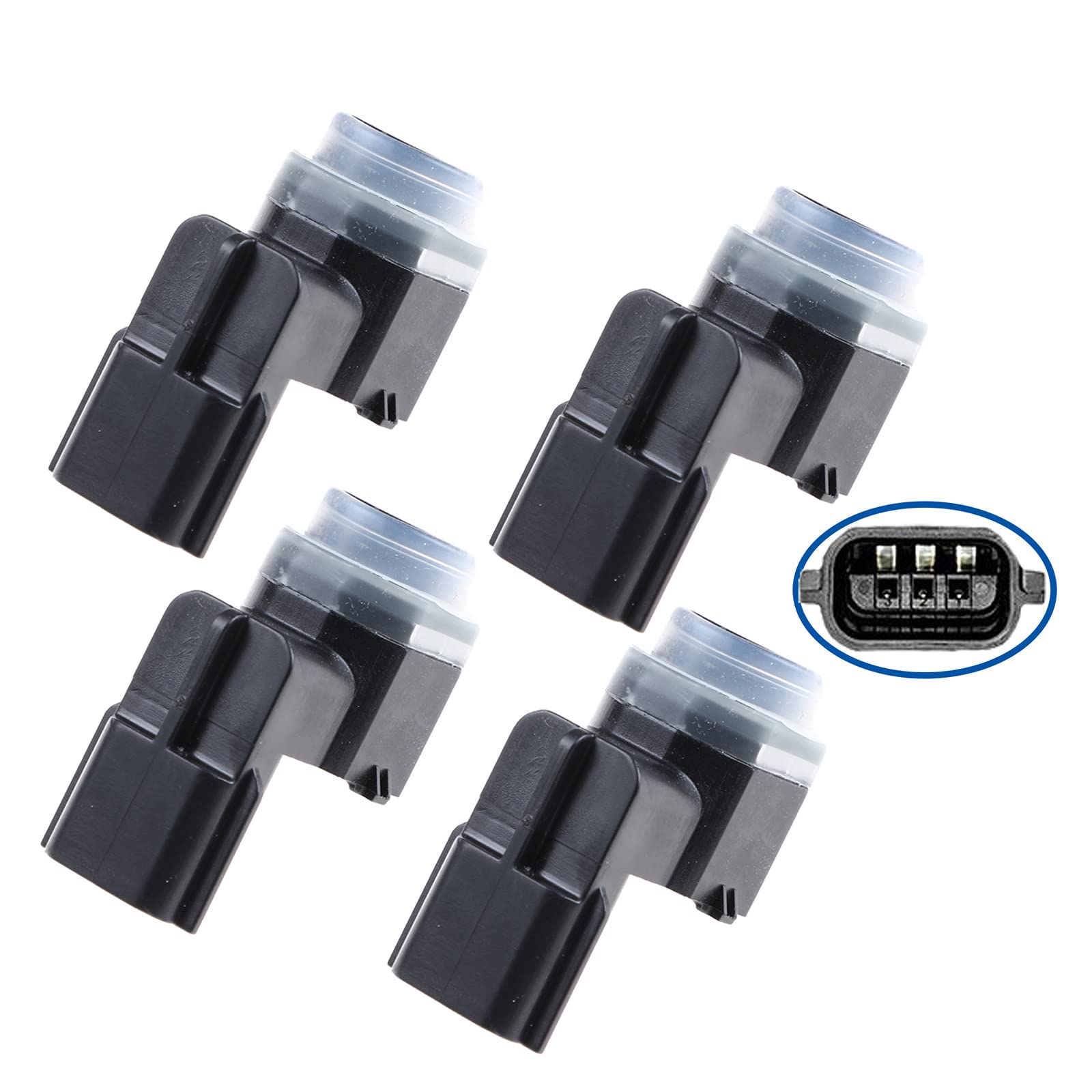 (Lot de 4) Capteur Radar de Recul Aide Stationnement Avant ou Arrière compatible pour TALENTO NV300 QASHQAI 2 VIVARO B CLIO IV FLUENCE SCENIC 3 KANGOO LAGUNA 3 TRAFIC 3-284421815R 095517245