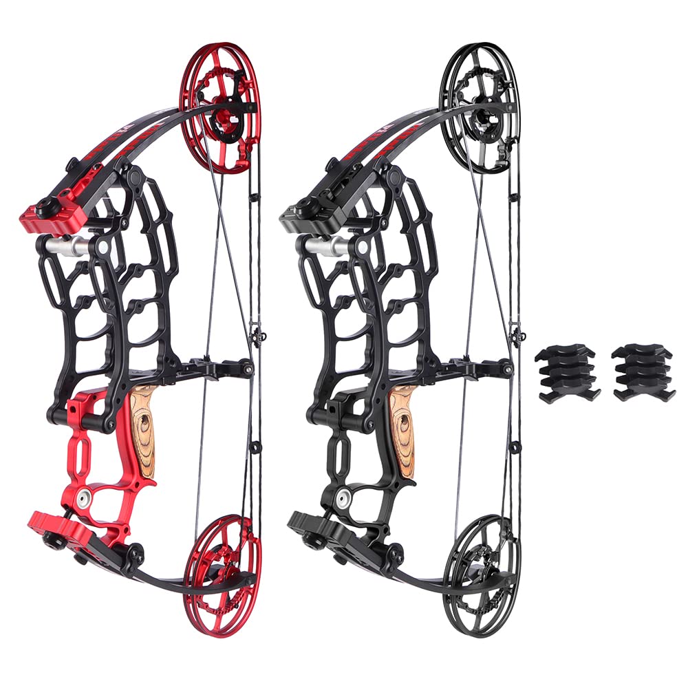 AMEYXGS Tiro con l'arco Arco Compound Dual-Purpose 40-65lbs Regolabile Sfera d'Acciaio Arco da Caccia Composito Puleggia Archi per Outdoor Tiro con L'arco Pesca RH/LH
