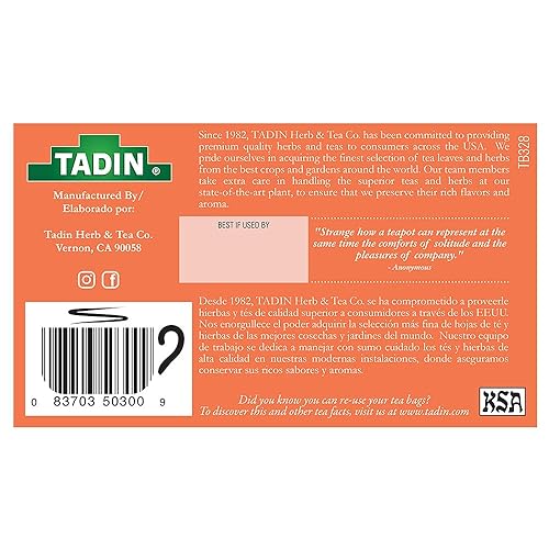 Vista 5 de Tadin Té de hierbas Shavegrass. Sin cafeína. 24 bolsas de té. 0.84 oz. Paquete de 3