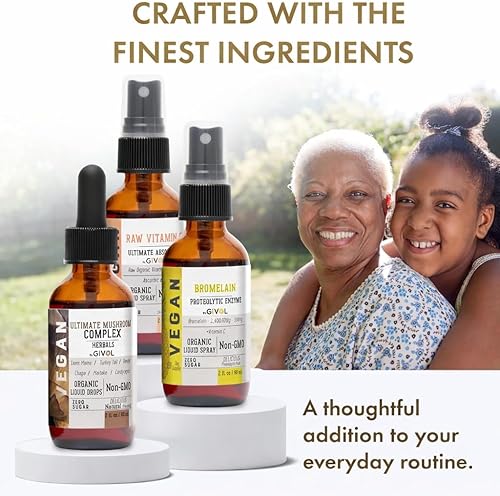 Vista 5 de Paquete de defensa de la inflamación líquido Ultimate Mushroom Complex con melena de leones, reishi, cordycepts y chaga, vitamina C cruda