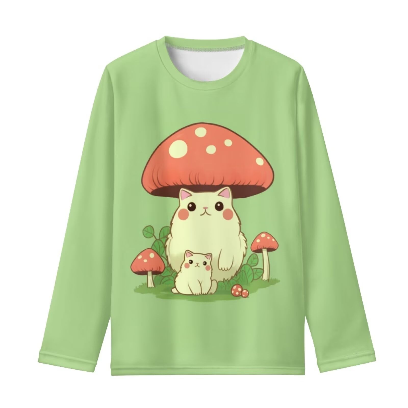 Girls Long Sleeve Shirt with Cute Graphic Casual Pullover Tops 3-16Y