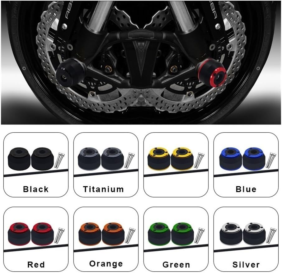For Ya&MAHA MT09 Motorcycle Accessories Front Rear Wheel Fork Slider Axle Crash Protector MT-09 2013-2020 2021 2022 2023(G A Pair)