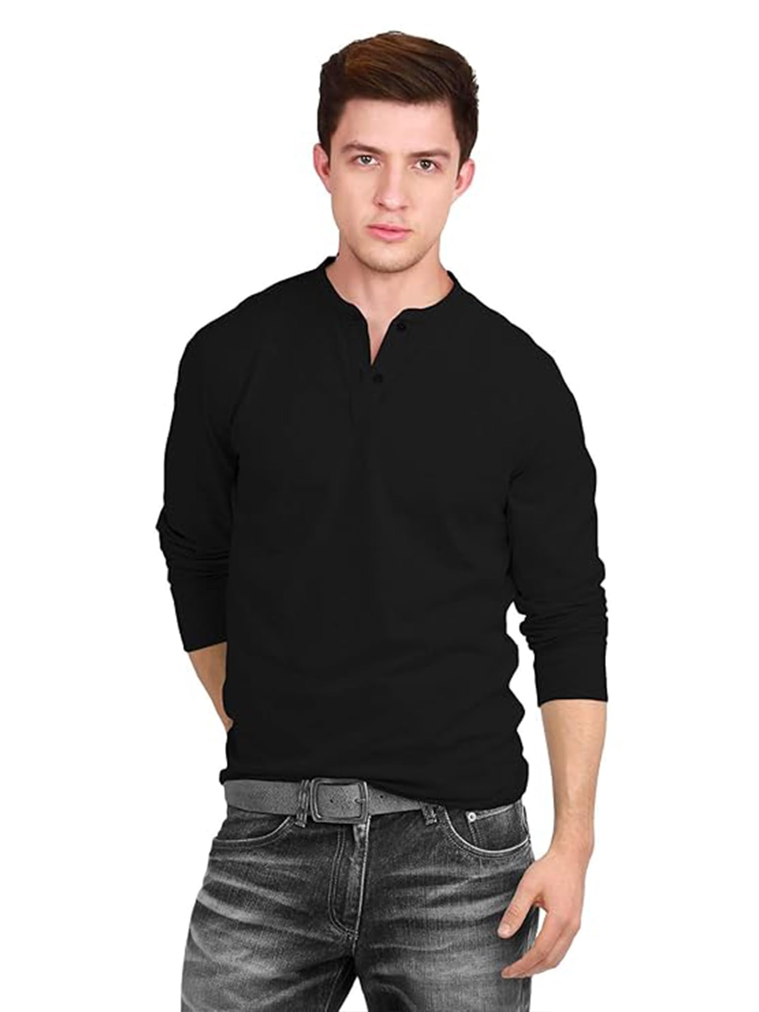 fanideaz Men’s Cotton Full Sleeve Henley T Shirts for Men-picture-38