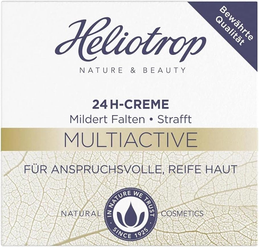 HELIOTROP NaturkosmetikAnti-Ageing Face Cream for Demanding, Mature Skin, Face Care with Hyaluronic Acid and Ginkgo Extract, Multiactive 24h Cream, 1 x 50 ml