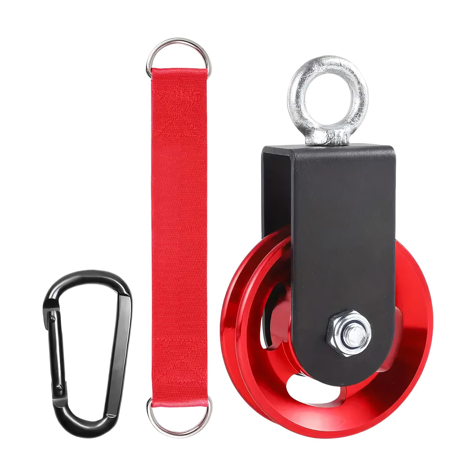 Generisch Fitness Seilzug System - Leise Aluminium Flaschenzug Mit Schnellspanner Für Home Gym & Bootsausrüstung, 500kg Tragkraft - 9cm Durchmesser