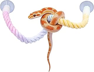 Snake Enrichment, Ball Python Tank Accessories, Gradient Climbing Decoration Rope with Suction Cups, Snake Climbing Accessories, Ball Python Enrichment