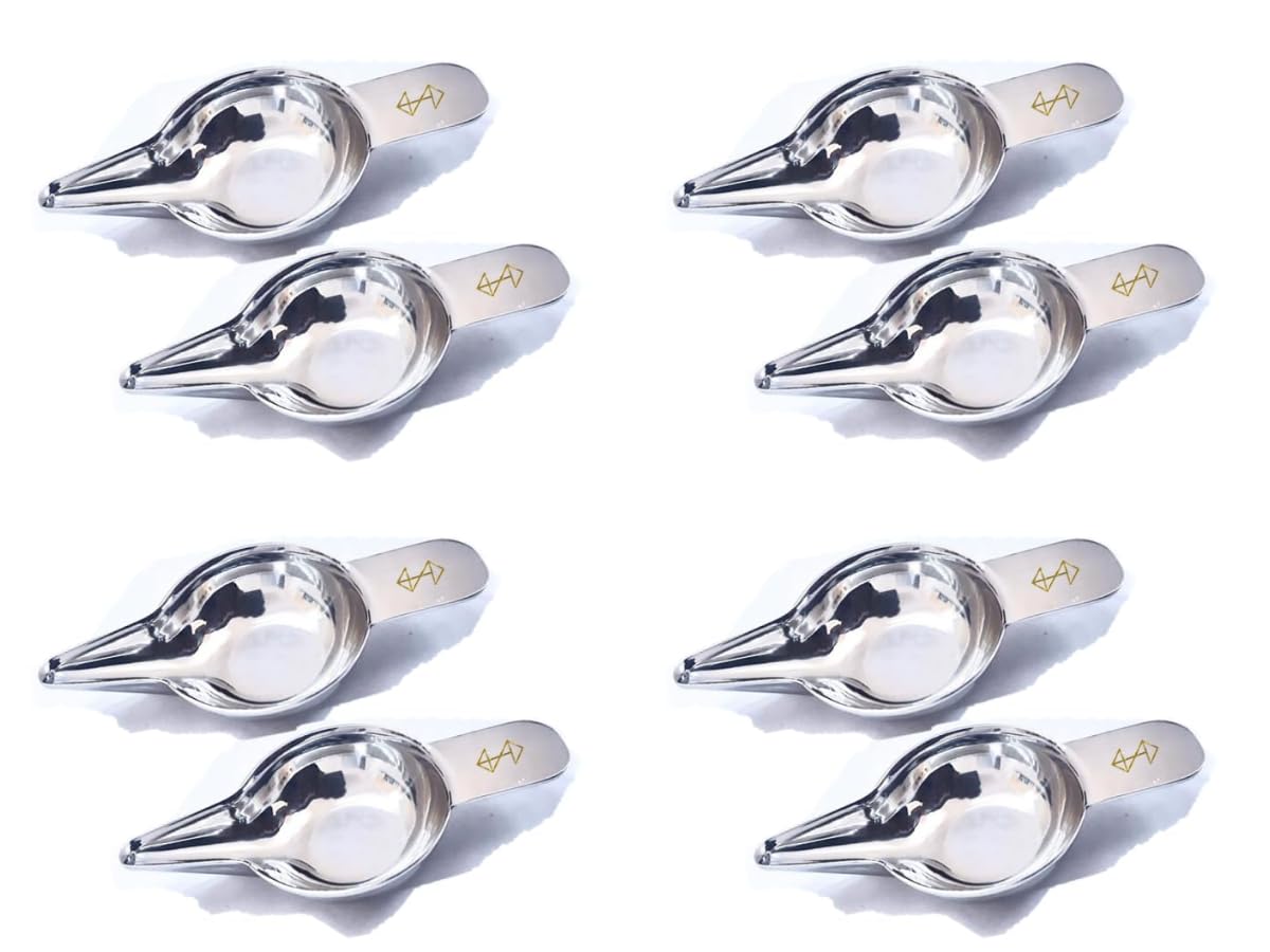 Steelish Stainless Steel Baby Feeder Spoon | Baby Feeding Spoon | Bondla Feeder | Paladai Set for New Borns Pack of 8 | 10ML Each | SS 304 | 8.5 cms-image-35