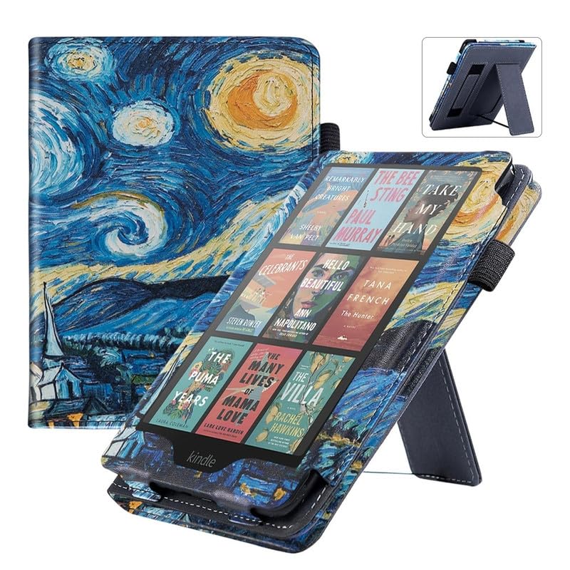 PU Leather Smart Flip Protective Case Cover | Compatible with 12th Generation Kindle Paperwhite E-Readers | Slim Lightweight Design with Auto Sleep/Wake and Hand Strap-image-16