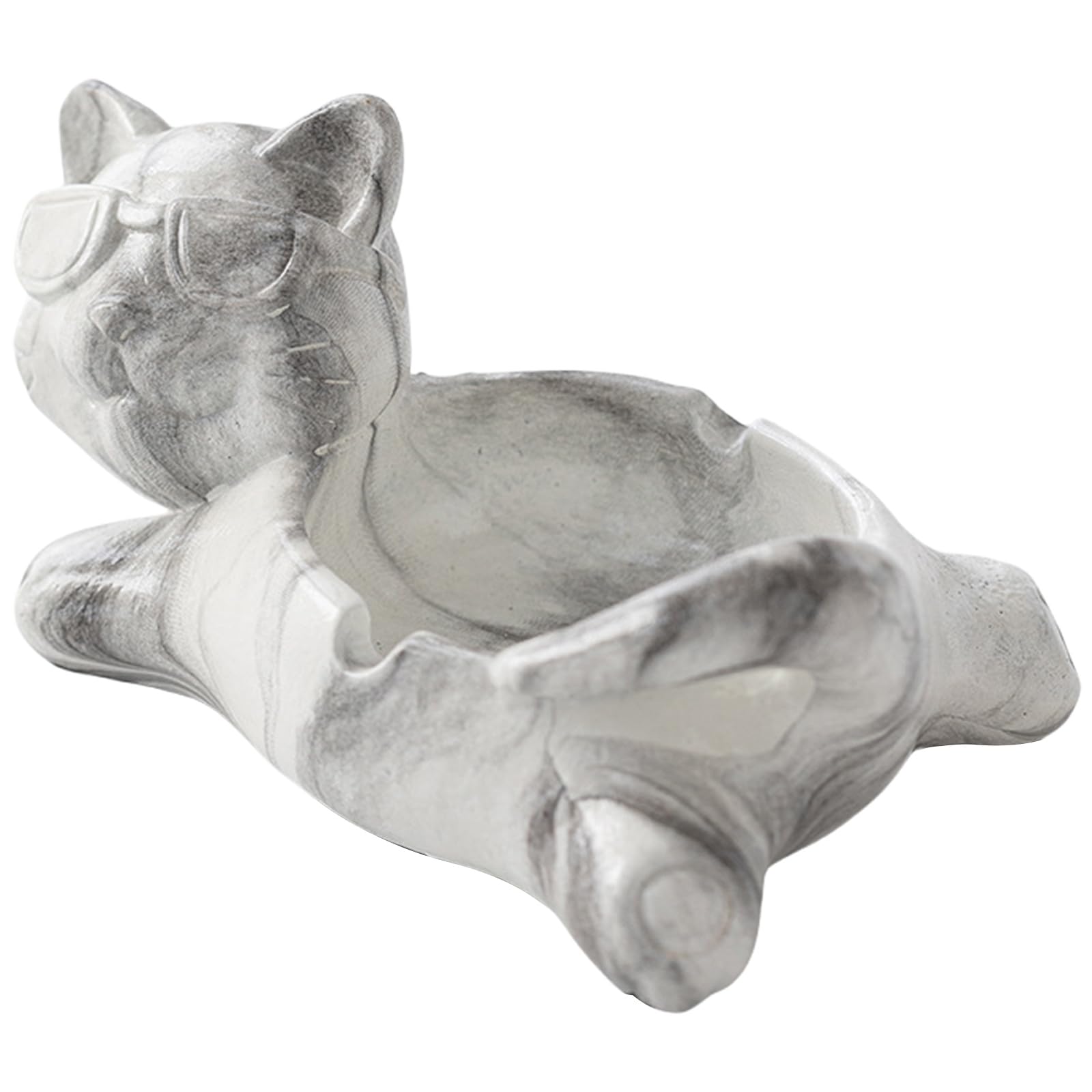 Buxuaaaa Grey Lovely Ashtray Desk Ornament And Gift Cartoon Animal Figurine For Collectors And Smokers Ashes Holder Lovely Ashtray