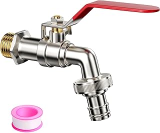 Comprar Ghazpmuk Grifo de Jardín 1/2 '' Pulgada, Grifería Exterior, Válvula de Bola, Resistente al Óxido y Las Heladas, para Lavadora y Jardín