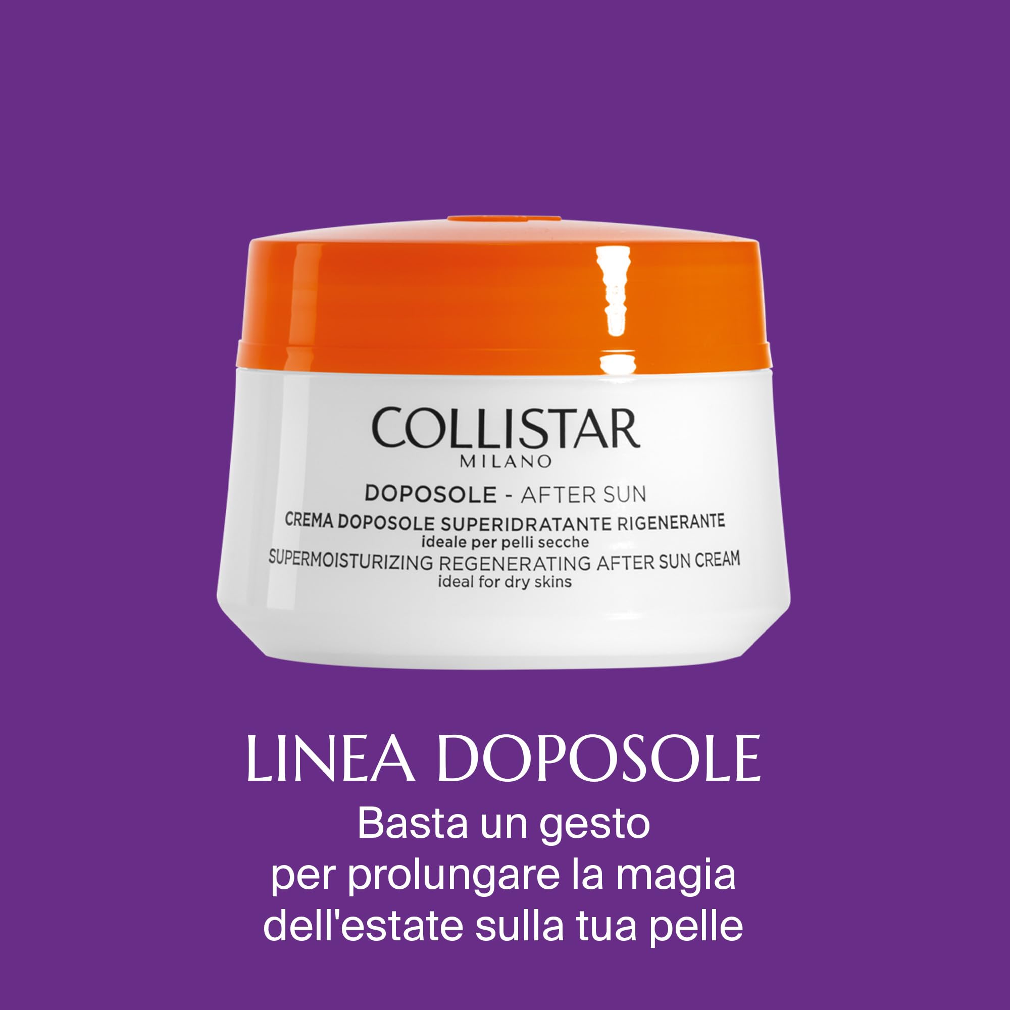 Collistar Crema Doposole Superidratante Rigenerante, dall'elevato Potere Nutriente, Stimola i Naturali Processi di Auto-Riparazione, Ideale per Pelli Secche, 200ml