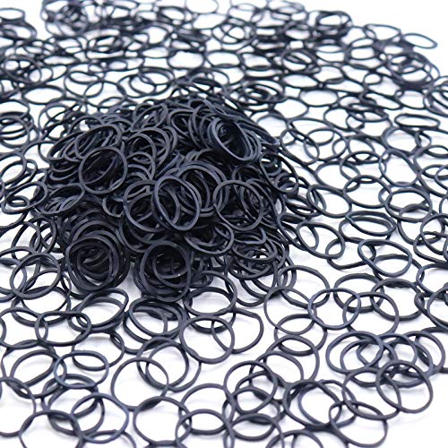 BEIJITA 1000 Pcs Rubber Bands for Hair,Small Rubber Bands,Black Hair Rubber Bands for Kids,Girls,Soft Hair Braiding,Wedding Hairstyle,Small Dreadlocks and More (Black)