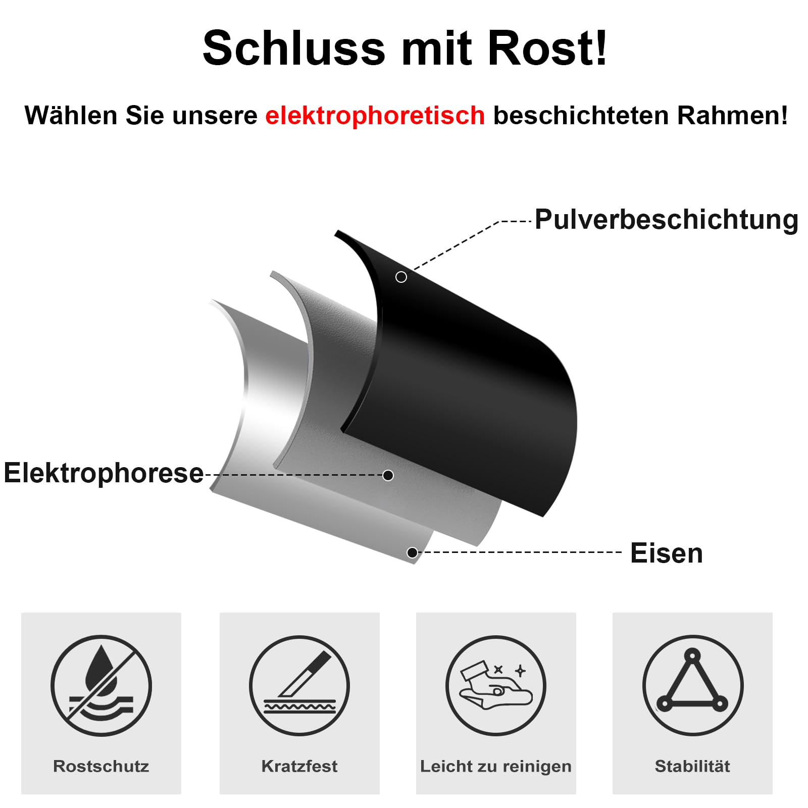 danpinera Outdoor Side Table, balkontisch mit rutschfesten Kanten, gartentisch klein, beistelltisch Outdoor für Terrasse, Hof, Balkon, Garten, wetterfestes Material, Schwarz