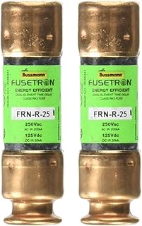 Bussman BP/FRN-R-25 25 Amp 250Vac Non-Indicating Dual-Element Time Delay Fuse