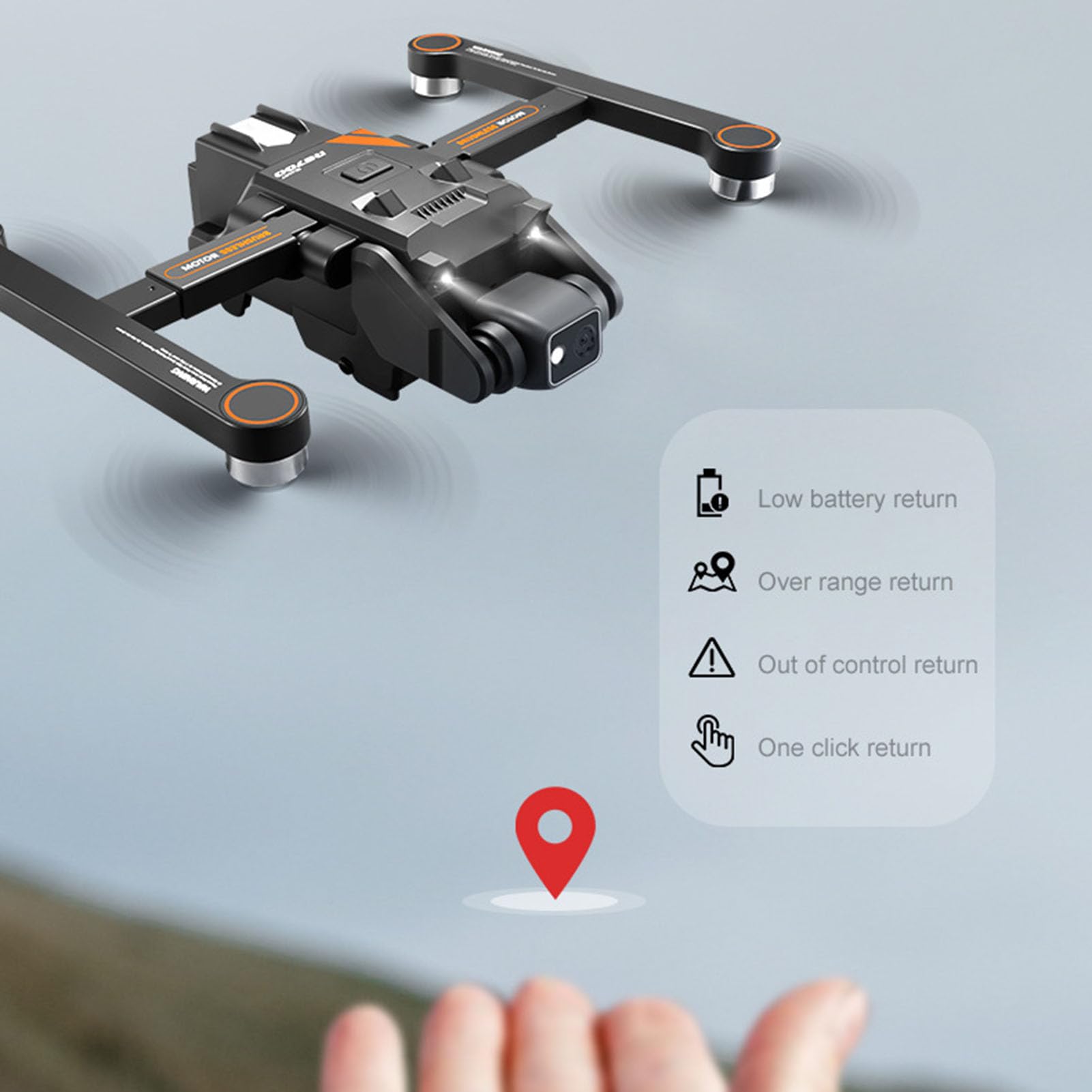 Cuifati Pinsel ohne Motordrohne mit Kamera für Erwachsene, WLAN 5G Transfer Smart FPV Quadcopter mit GPS -Locationssystem, Intelligente Hindernisvermeidung, Einfach für (Doppelbatterie)