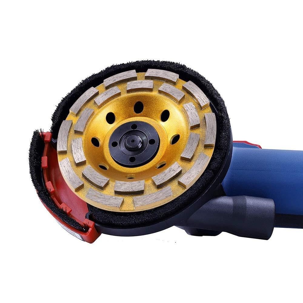 Spazzola Metallica Per Trapano 125mm Doppia Fila Tazza Mola Forma di Ciotola Macinazione Disco Abrasivo for Cemento Abrasivi Ruota Pot Strumento(4pcs)