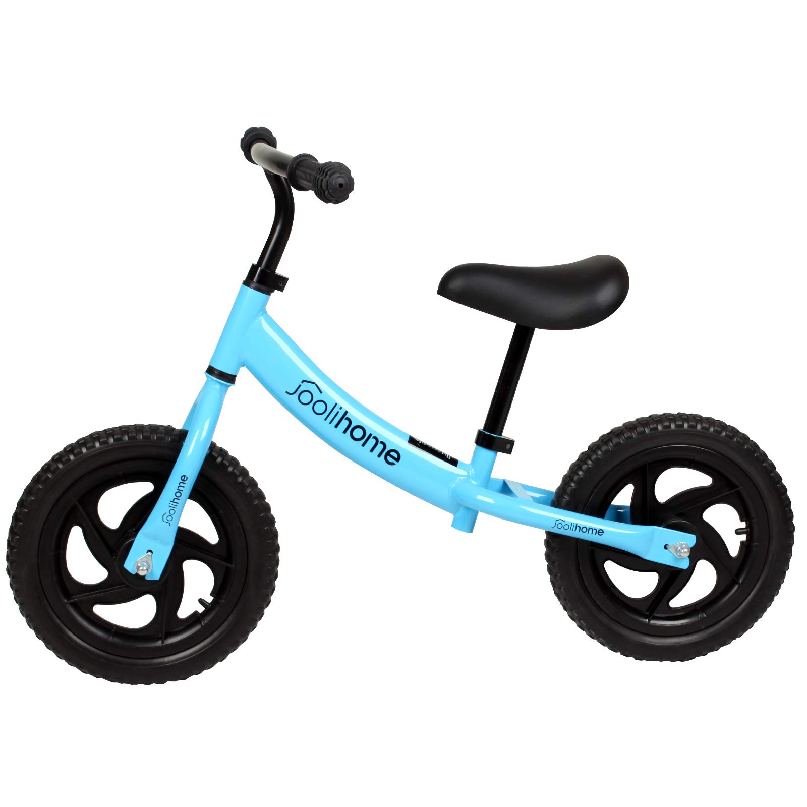 12" Balance Bike for 2 3 4 Year Old Boys Girl, Toddler Kids No Pedal Walking Balance Training Bike Bicycle with Adjustable Handlebar and Seat, Lightweight Carbon Steel Children Balance Bike (Blue)