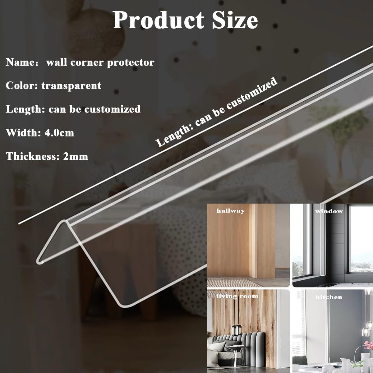 C - Protectores de esquinas autoadhesivos para paredes, muebles, escaleras, chimeneas, seguridad infantil y protección del hogar, fácil instalación