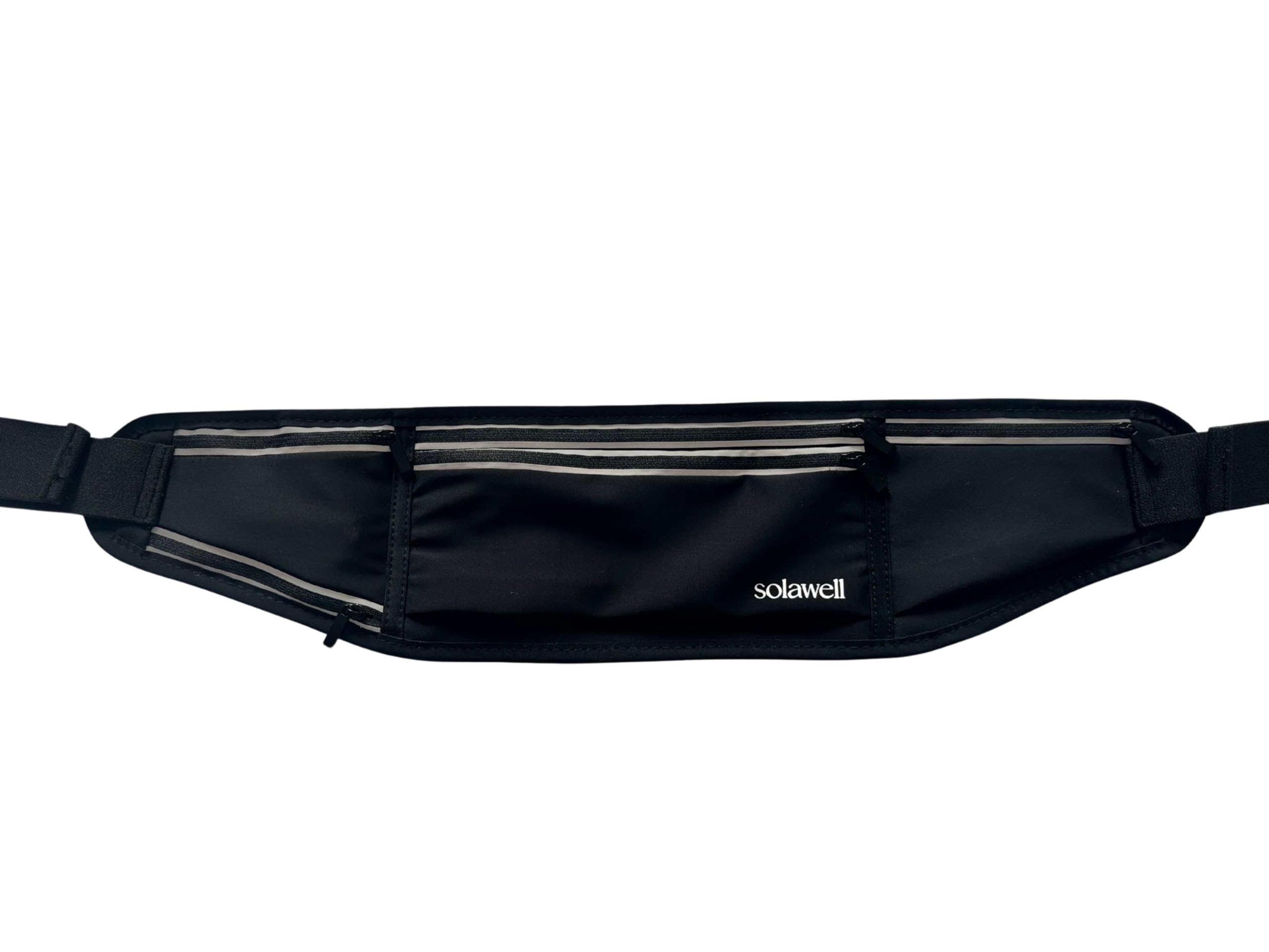 SOLAWELL Running Belt with Water Bottle Holder - Waist Bag With Extender for Jogging, Hiking, Cycling, Walking - Dog Walker Hydration Fanny Pack -