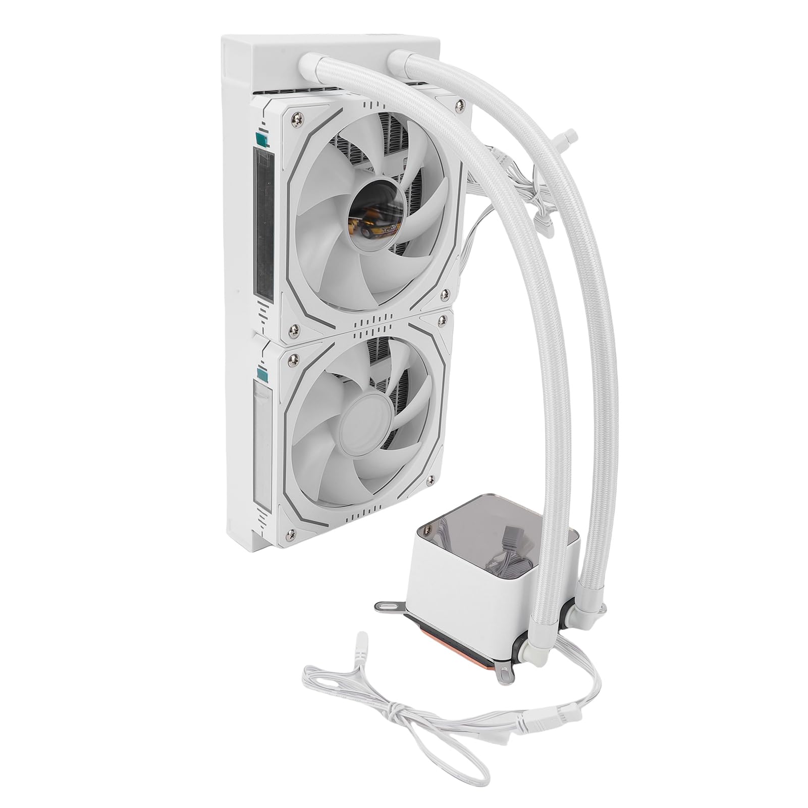 Ausla AIO Liquid CPU Cooler, 240mm LCD Screen (WHITE)