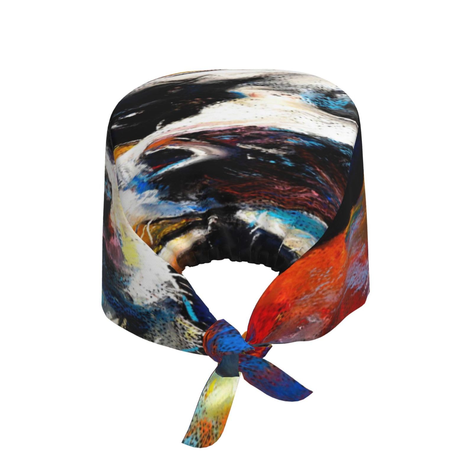 Kuilepa Cow Print Working Caps With Sweatband Adjustable Working Hats Elastic Scrub Hats Nurse Scrub Cap