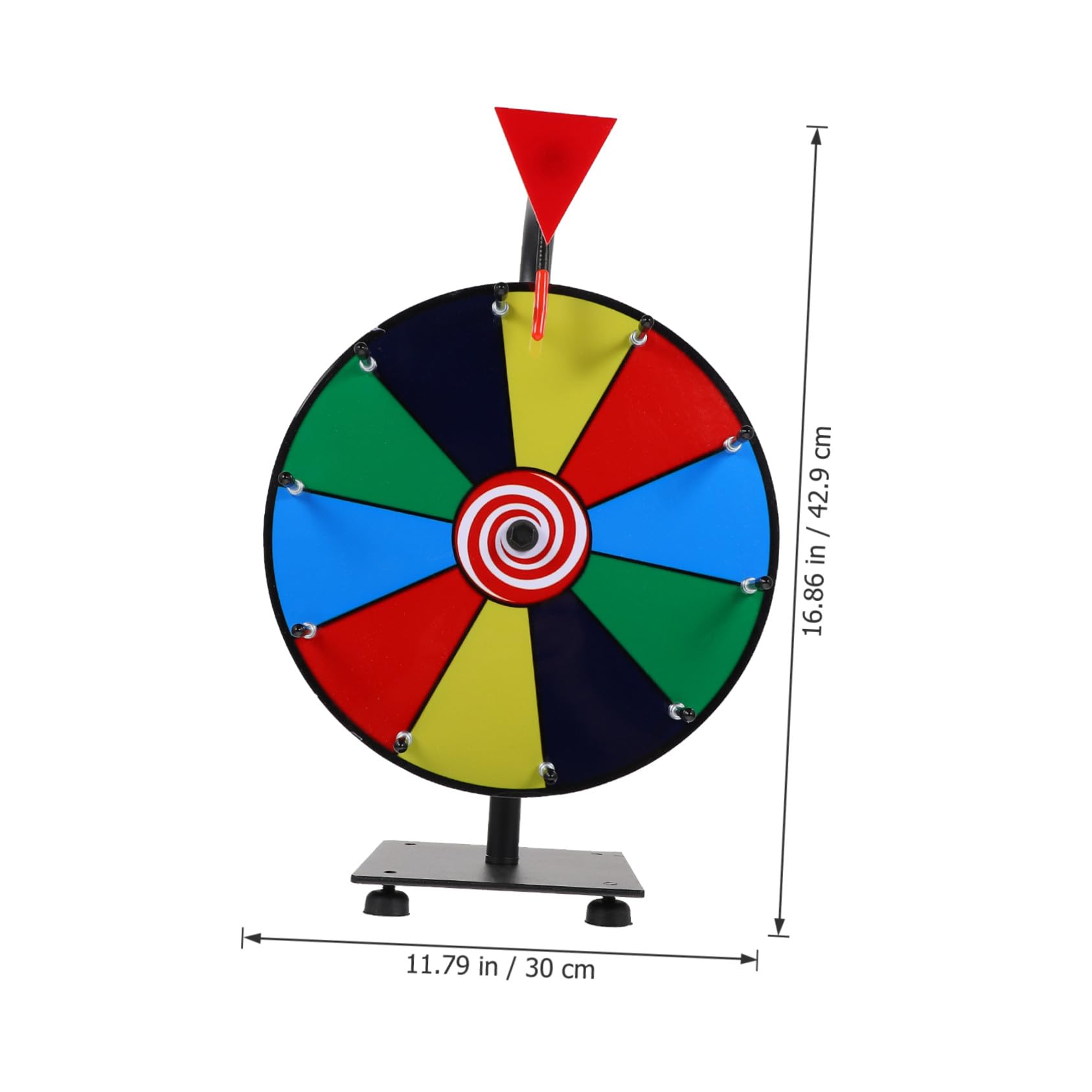 FRCOLOR Premium Gewinnrad zum Drehen mit Abwischbarer Oberfläche und Kompakter Bauweise aus Edelstahl und Kunststoff für Karneval und Klassenzimmer