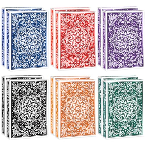 Playing Cards 6 Pack 6 Decks of Cards Bulk Jumbo Poker Size Card Large Print Playing Cards for Adults Seniors 6 Colors Fun Poker Card for Party Supplies Family Game Night Camping Travel Games