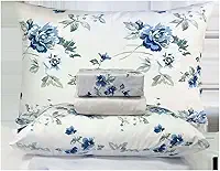 Jogo de Lençol Casal 4 Peças Estampado 200 Fios Floral (Cinza e Floral)