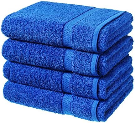 PACK OF 4 BATH SHEETS | 100% COTTON BATH SHEETS by F4D (Grey) (WHITE)