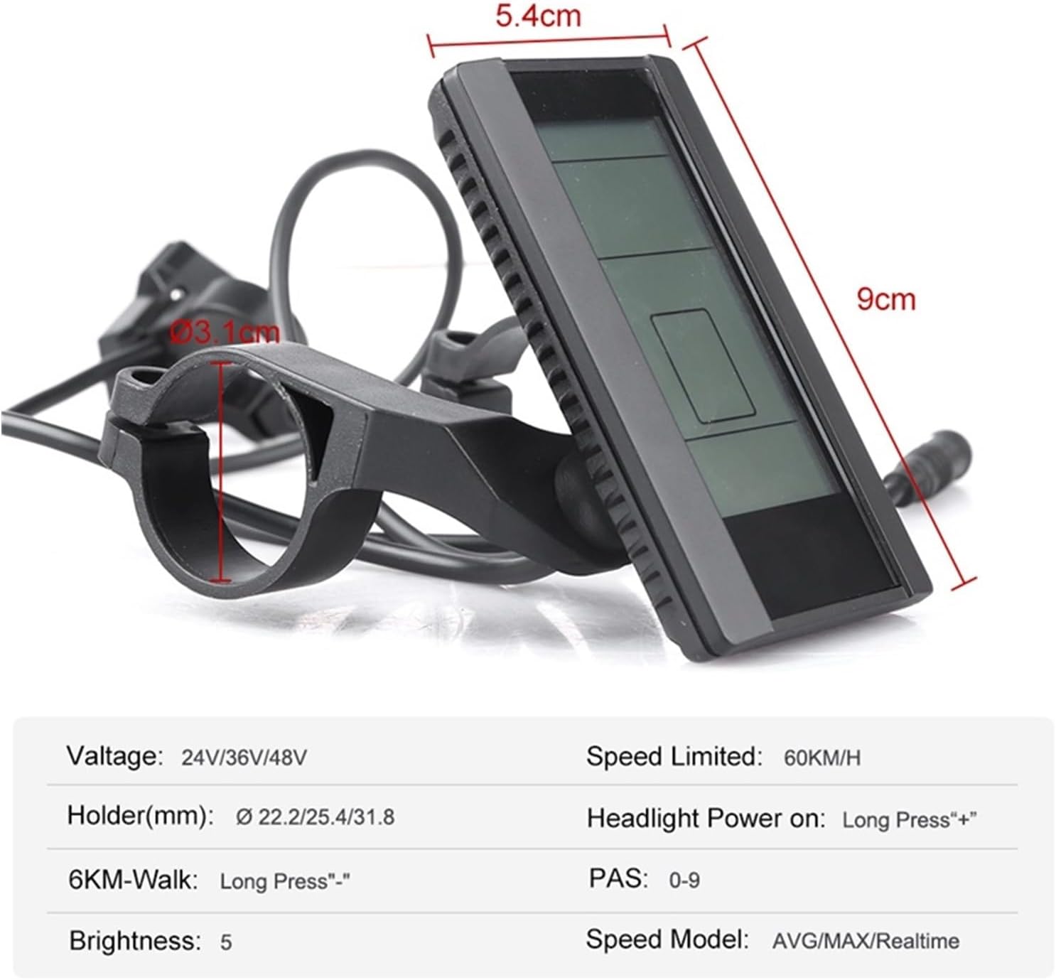 800S LCD Display Panel Fit for Bafang BBS01 BBS02B BBS02 BBS02B BBSHD eBike Conversion Kit Electric Bicycle Computer Controller