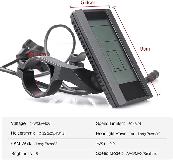 800S LCD Display Panel Fit for Bafang BBS01 BBS02B BBS02 BBS02B BBSHD eBike Conversion Kit Electric Bicycle Computer Controller