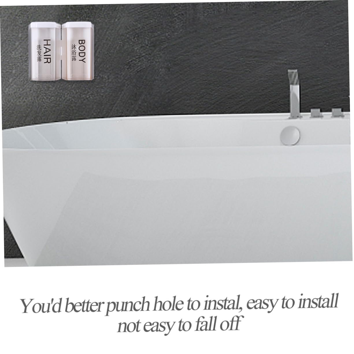 Ciieeo 1set Wall Mounted Manual Soap Dispenser Refillable Soap Container for Shampoo Shower Gel Easy Installation with Lock for Home Hotel Use