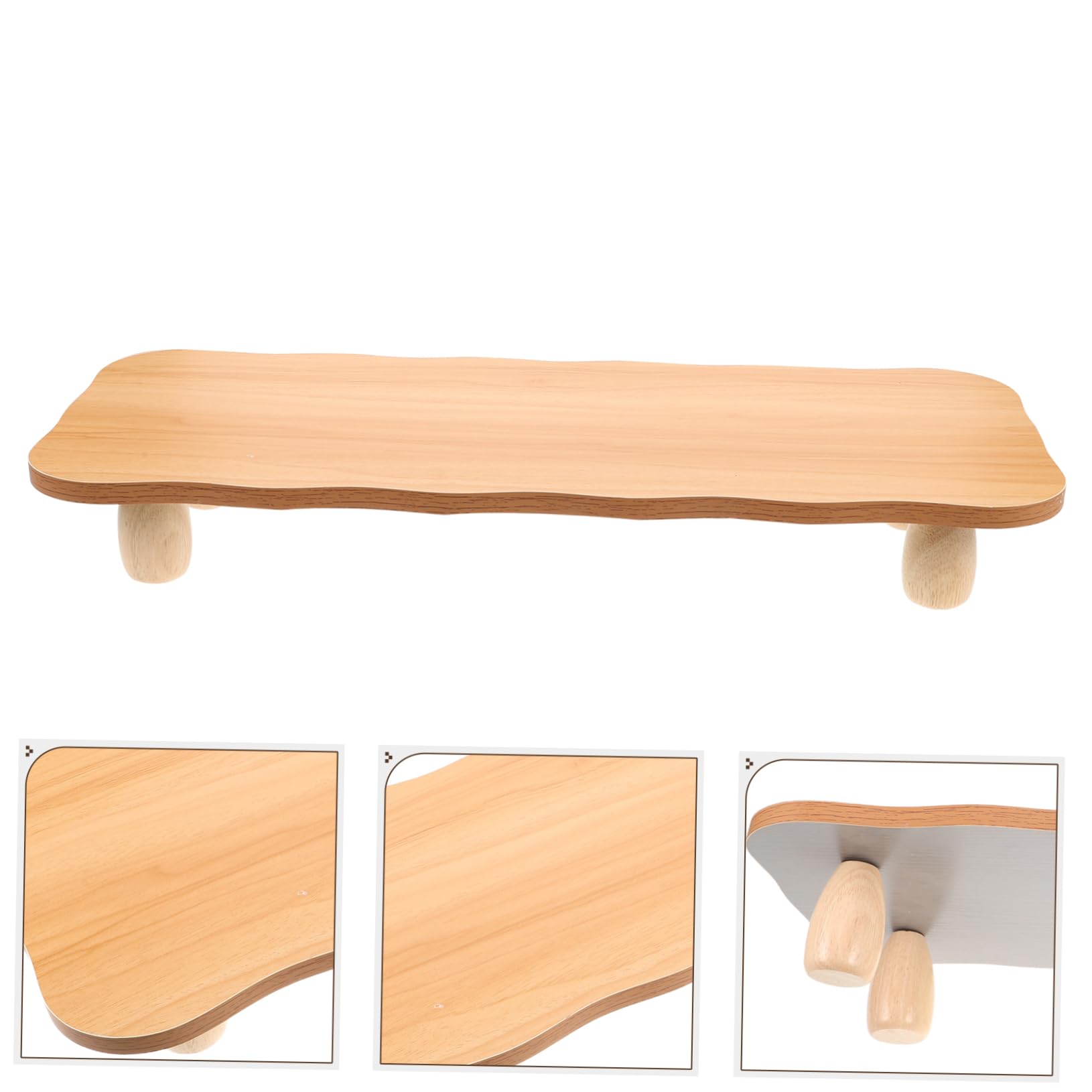 OSALADI Supporto per Monitor in Legno per Ufficio e Casa, Rialzo Ergonomico da Scrivania, Sollevatore Schermo e Migliora Comfort, Stile Moderno e Minimale