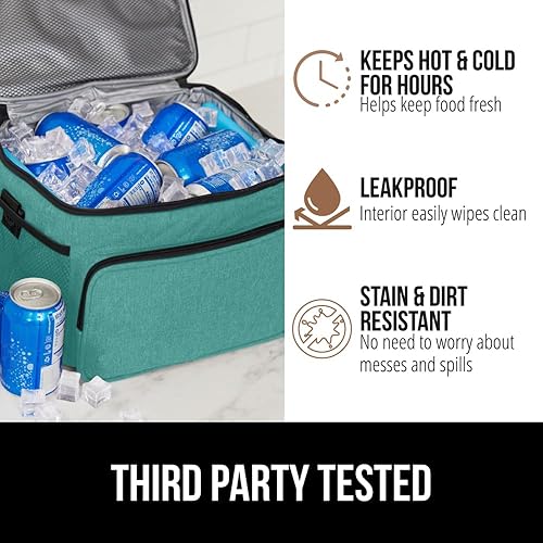 Miniatura 4 de GORILLA GRIP Lonchera térmica reutilizable para mujeres y hombres, 15 litros, a prueba de fugas, XL, bolsas enfriadoras suaves, múltiples