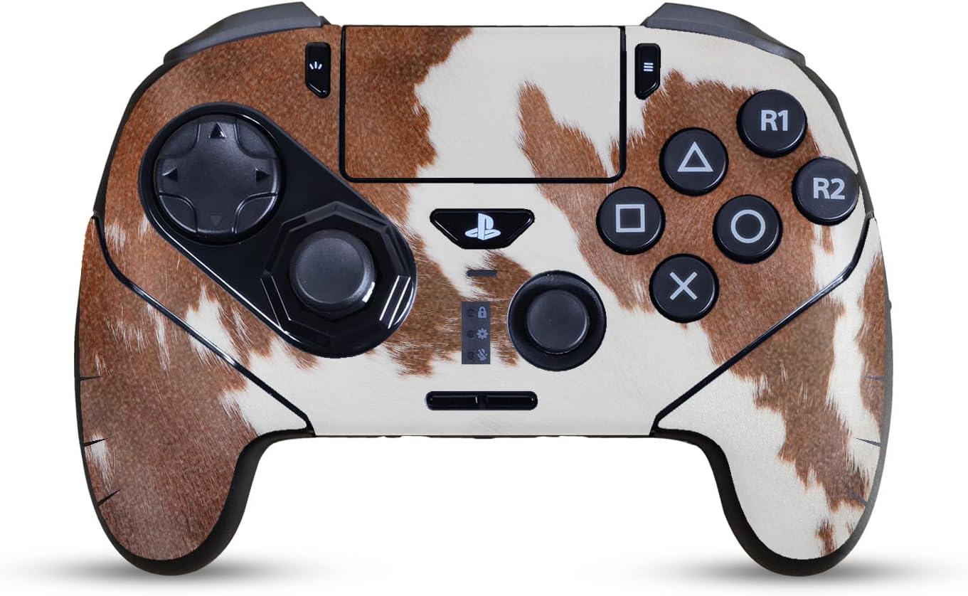 Glossy Glitter Controller Skin Compatible with Hori Wireless Fighting Commander Octa Pro - Cow Hide - Premium 3M Vinyl Protective Wrap Decal Cover - Easy to Apply | Crafted in The USA by MightySkins