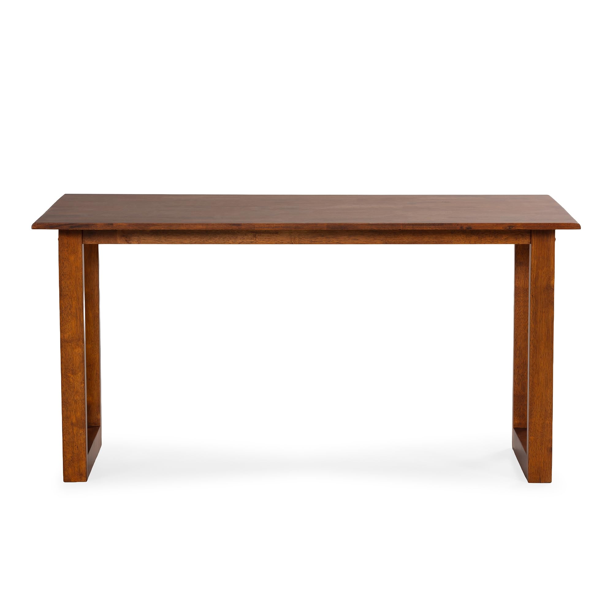 HOMN LIVING Mesa de Comedor Chipre 140x60 cm Color Nogal, Madera Maciza, 140 cm (Ancho) 60 cm (Profundo) 75 cm (Altura)