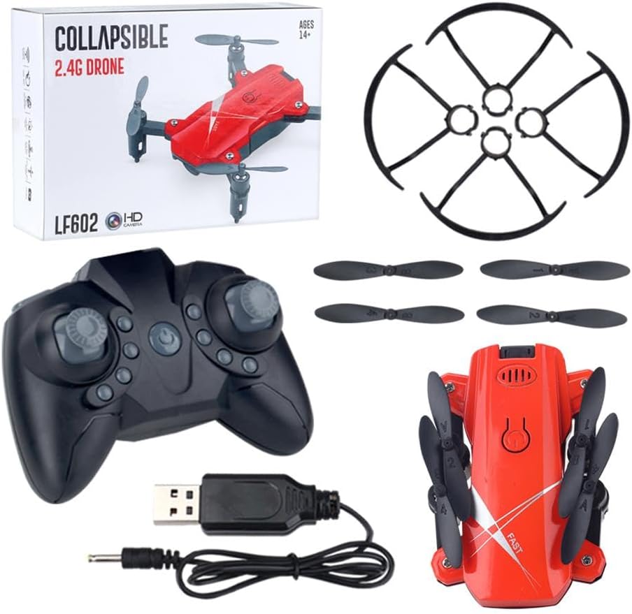 Quadcopter Professional Folding Drone with Altitude Hold, Red