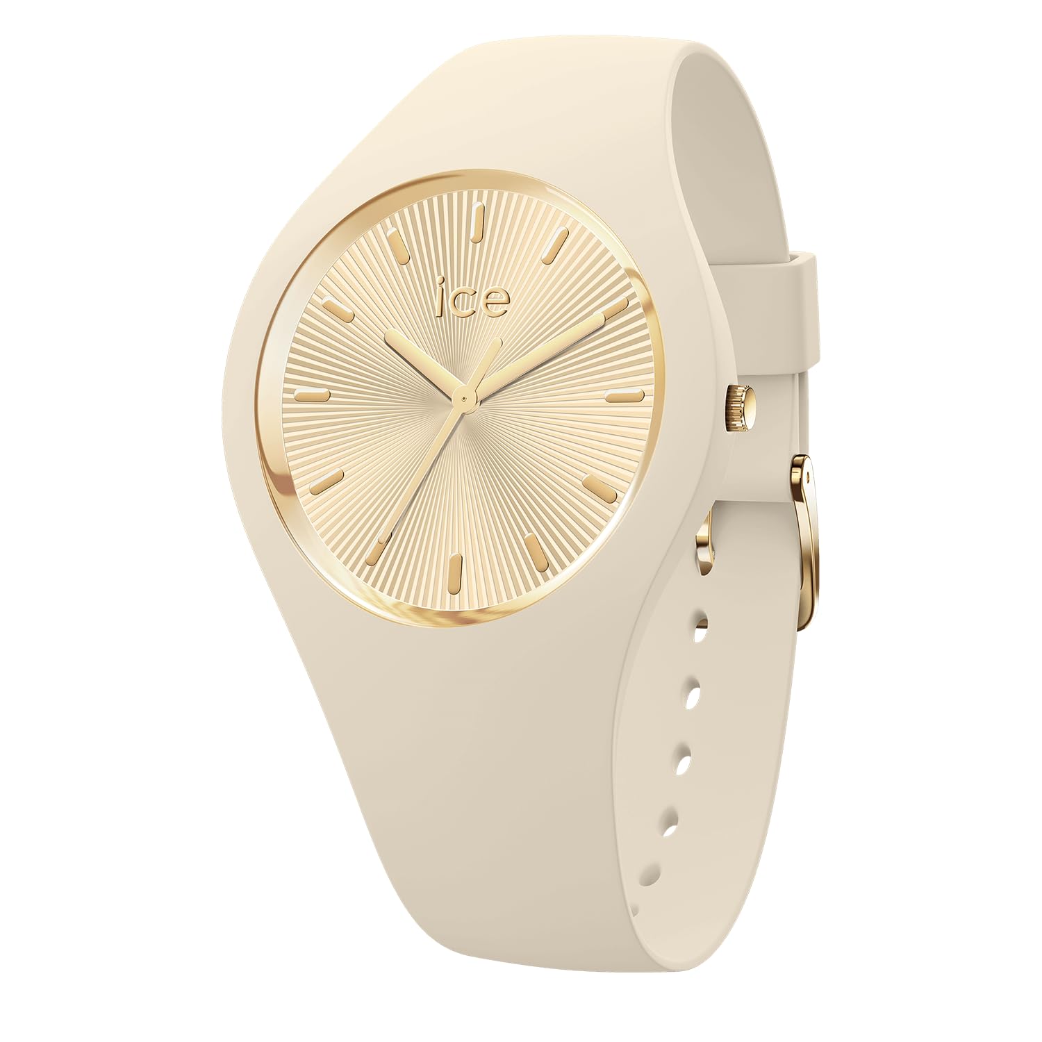 Ice-Watch – Ice Champagne – Damenuhr mit Silikonarmband (Medium)