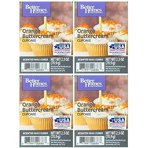 Better Homes and Gardens Orange Buttercream Cupcake Wax Cubes - 4-Pack Cover