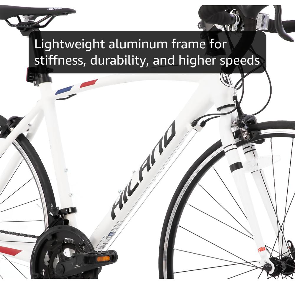 HILAND 700C Road Bike, 14 Speeds Sport Bike, Light Weight Aluminum Frame, Racing Bike for Men Women Adult Bicycle