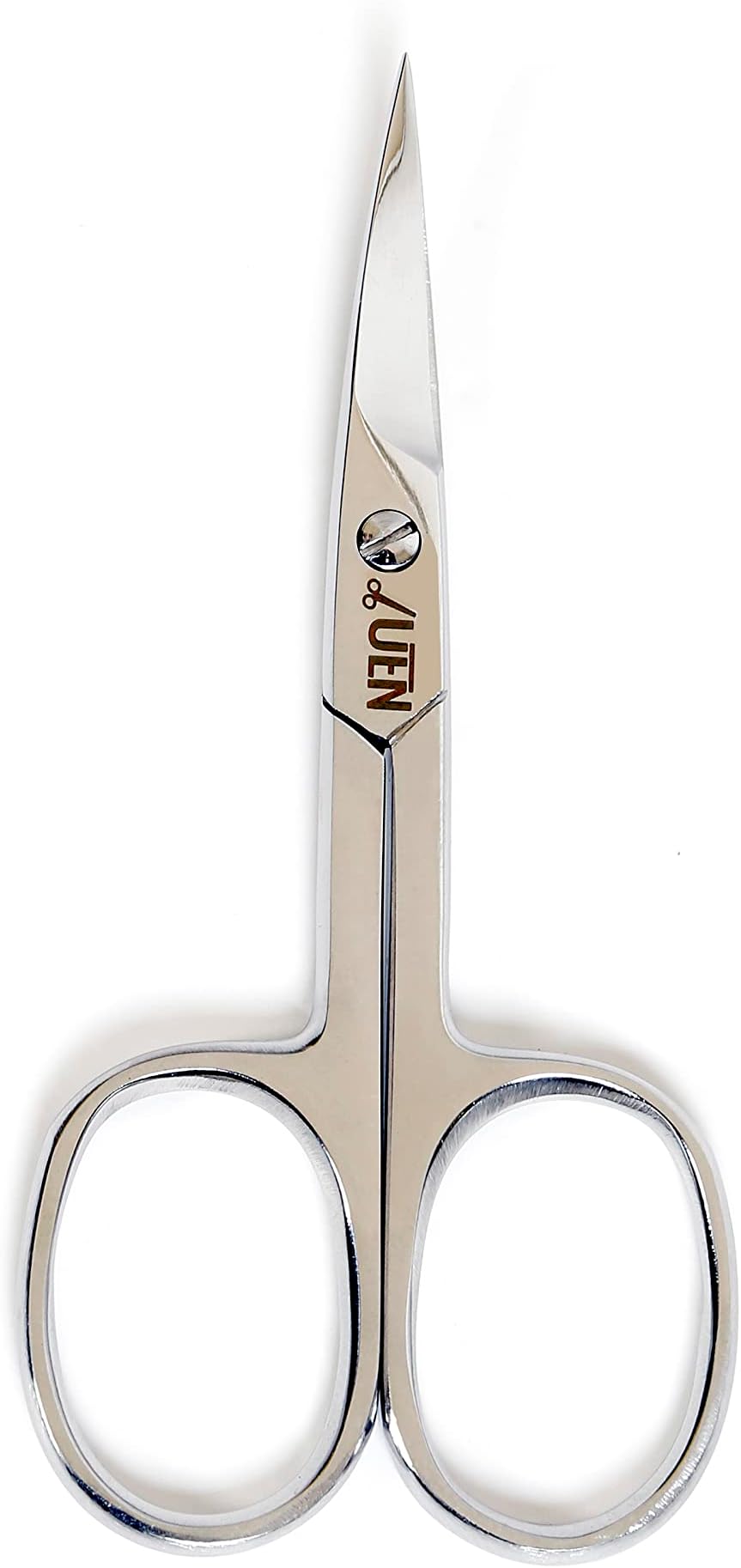 UEN-Manicure Pedicure Stainless Steel Cuticle Scissors. Multi-Purpose for Beauty Grooming, Eyebrow-Eyelashes Toe Nail -Finger Nail- Dry Skin Removal Curved Blade 3.5 INCHE