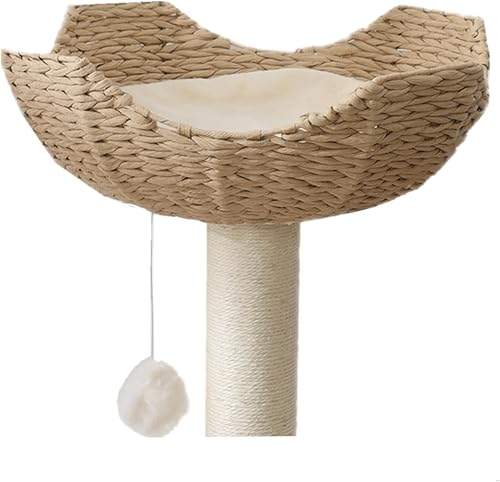 Miniatura 9 de SHENGOCASE Cat Tower Tree - Accesorios de repuesto para árbol de mesa, cesta de mimbre tejida a mano con cojín suave (1 unidad)