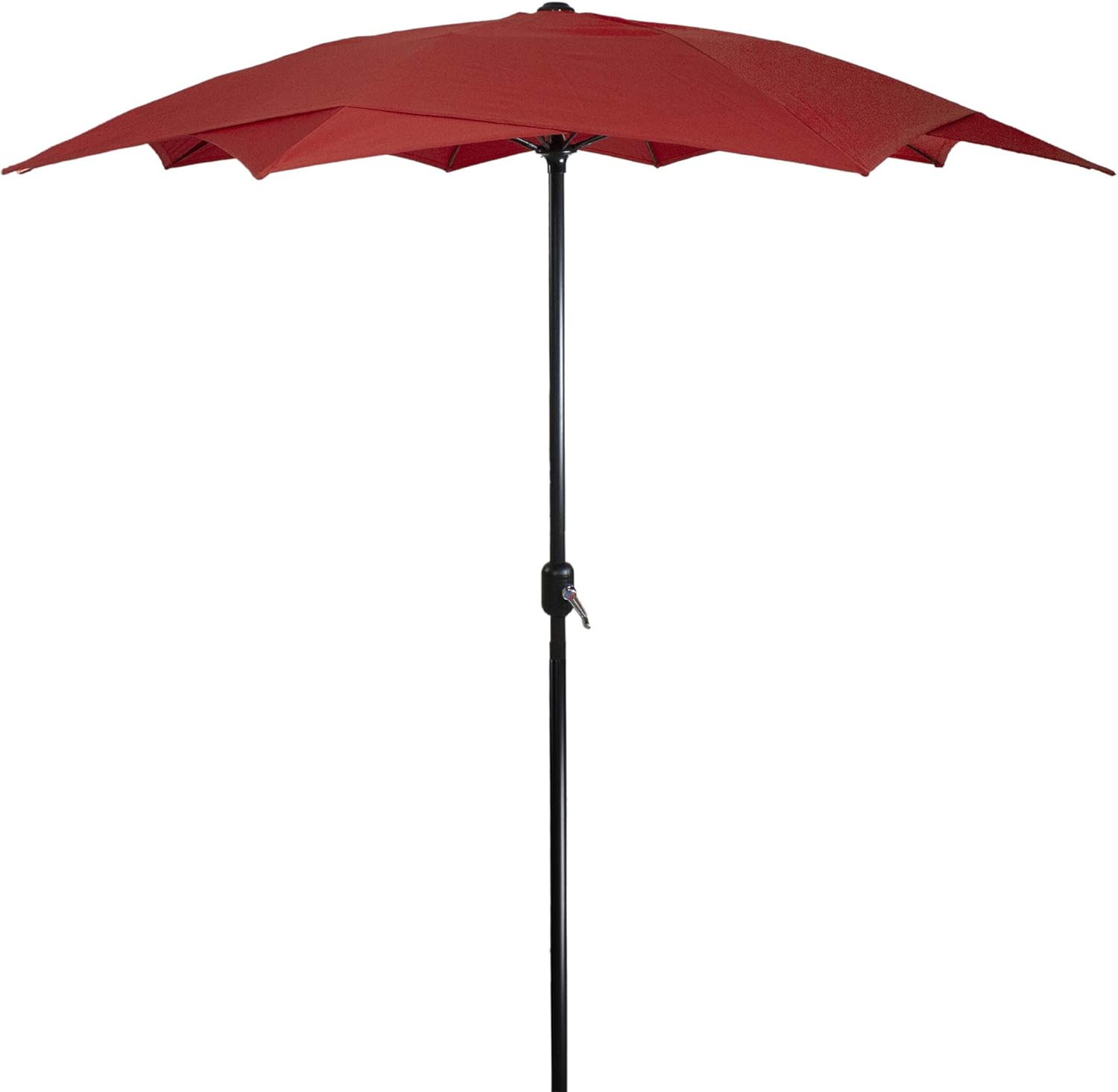 Northlight 8.85ft Outdoor Patio Lotus Umbrella with Hand Crank, Terracotta