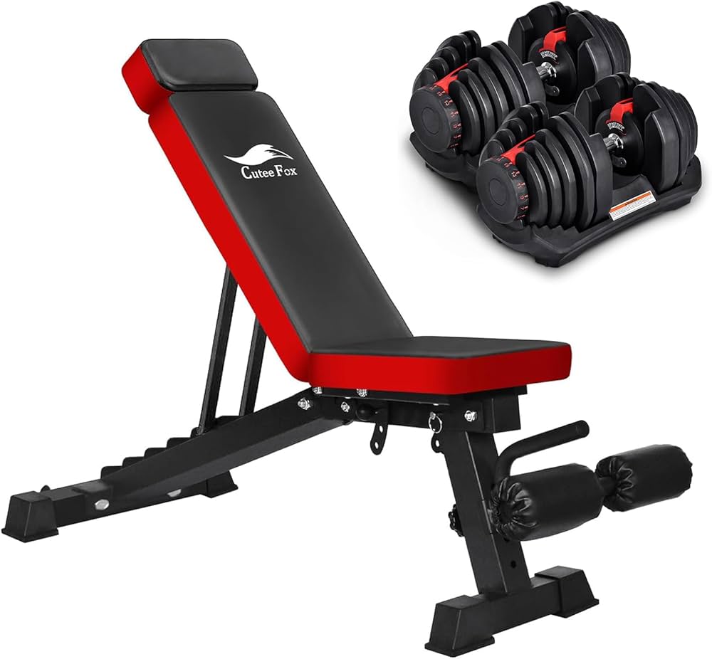 トレーニングベンチ(インクライン可)&40kg可変式ダンベル2個セット トレーニングベンチ(インクライン可)&40kg可変式ダンベル2個