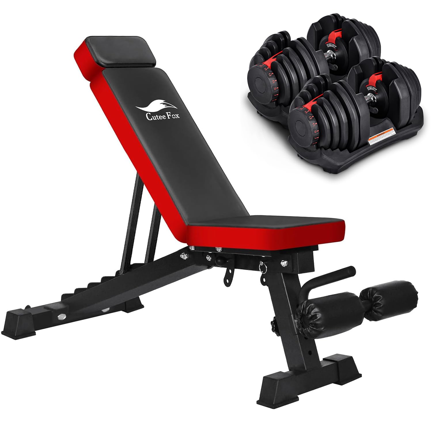 【送料込】可変式ダンベル 5kg-40kg 17段階調整カラー赤黒 61-M1MdSD0L.jpg