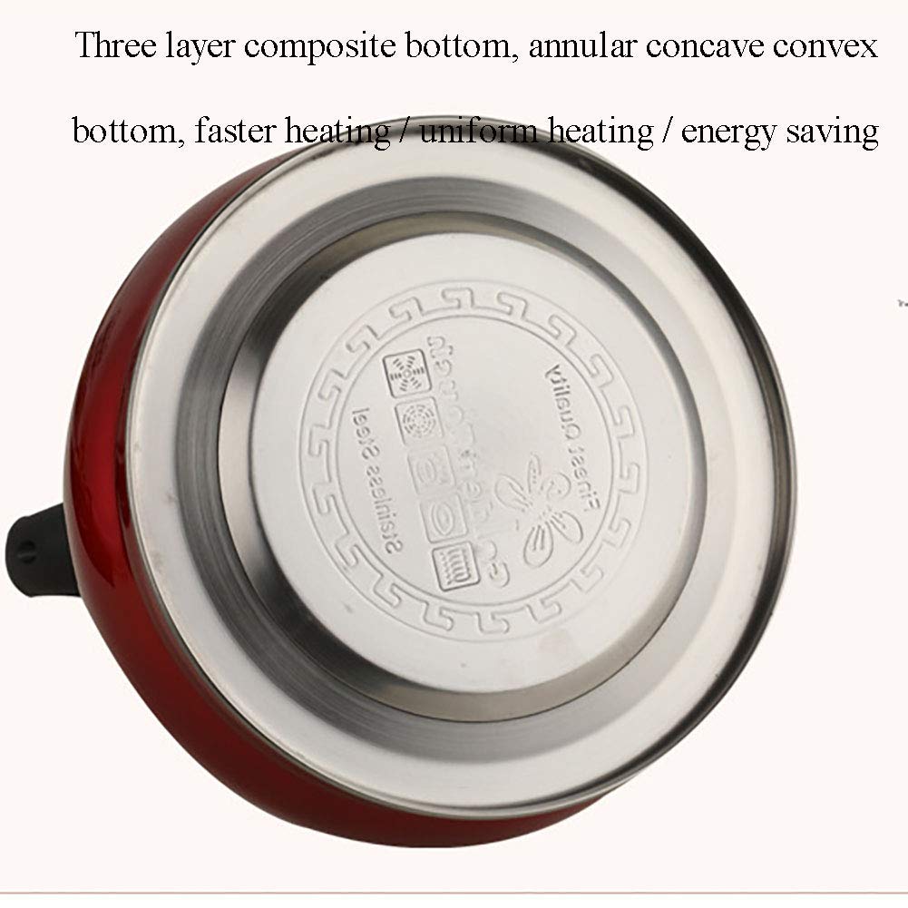 Hervidor eléctrico con diseño de calabaza, 3.0 L, gran capacidad, material grueso, acero inoxidable 304, para uso doméstico, para hervir agua de forma eficiente, cocina de inducción, estufa