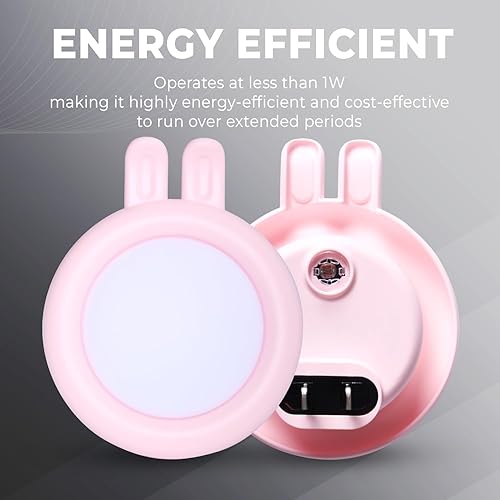 Miniatura 6 de SATONA Luz nocturna de conejo, bonita luz nocturna LED de conejo para habitaciones de niños, pasillos y decoración de fiestas, diseño de pared