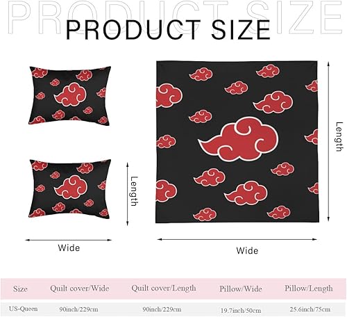 Miniatura 7 de onkhvqa Lindos juegos de ropa de cama de anime funda de edredón de dibujos animados estampado en 3D juego de cama ligero de 3 piezas 1 funda de