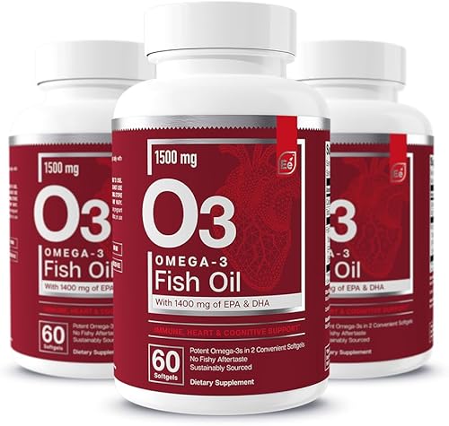 Miniatura 6 de Suplemento de aceite de pescado sin polvo Omega-3 con EPA y DHA  Ácidos grasos antioxidantes para apoyo inmunológico cardíaco y cognitivo  Aceite de